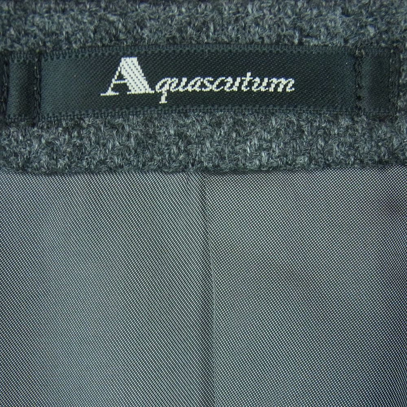 Aquascutum アクアスキュータム 6006506-97 テーラード ジャケット ウール コート 日本製 グレー系 M【中古】