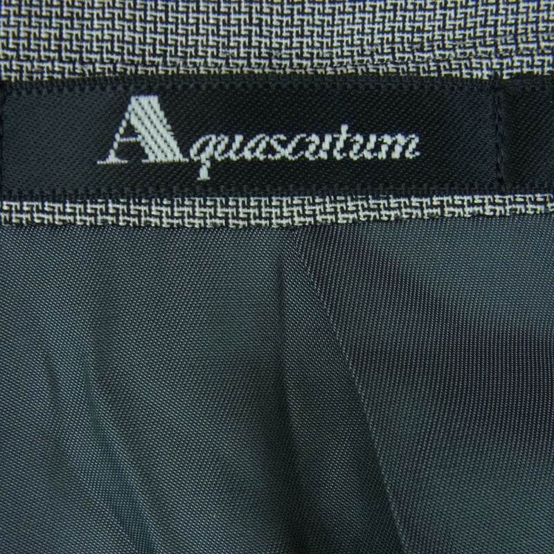 Aquascutum アクアスキュータム 6603202 シルク混 ウール ダブル ジャケット 94AB4 グレー系 95 AB4【極上美品】【中古】