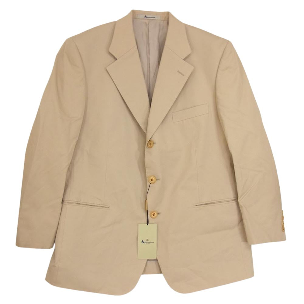 Aquascutum アクアスキュータム 6601431 コットン ジャケット 98BB4 ベージュ系【極上美品】【中古】