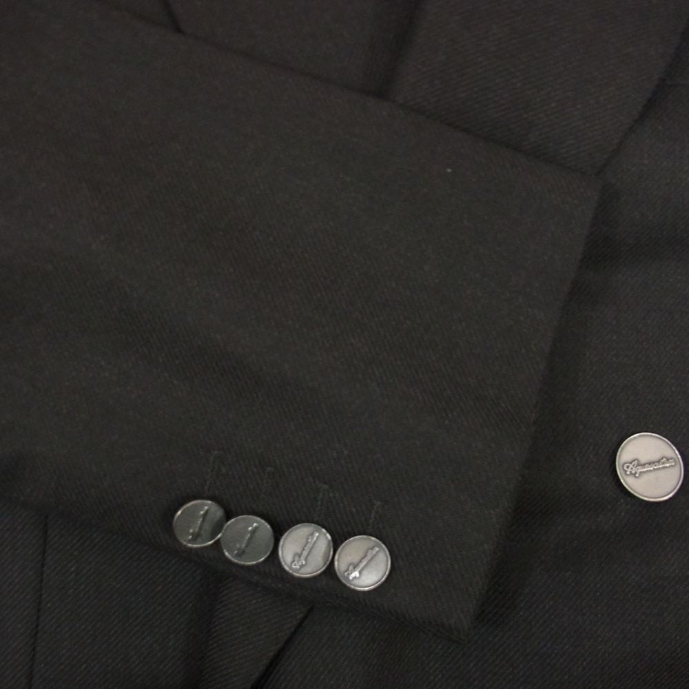 Aquascutum アクアスキュータム 6004205-98 ウール ダブル ジャケット 94AB4 グレー系【中古】