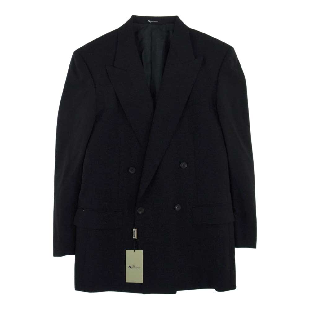 Aquascutum アクアスキュータム 6686250-99 ウール ダブル ジャケット 92A5 ブラック系【中古】