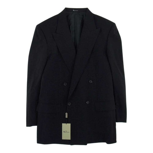 Aquascutum アクアスキュータム 6686250-99 ウール ダブル ジャケット 92A5 ブラック系【中古】