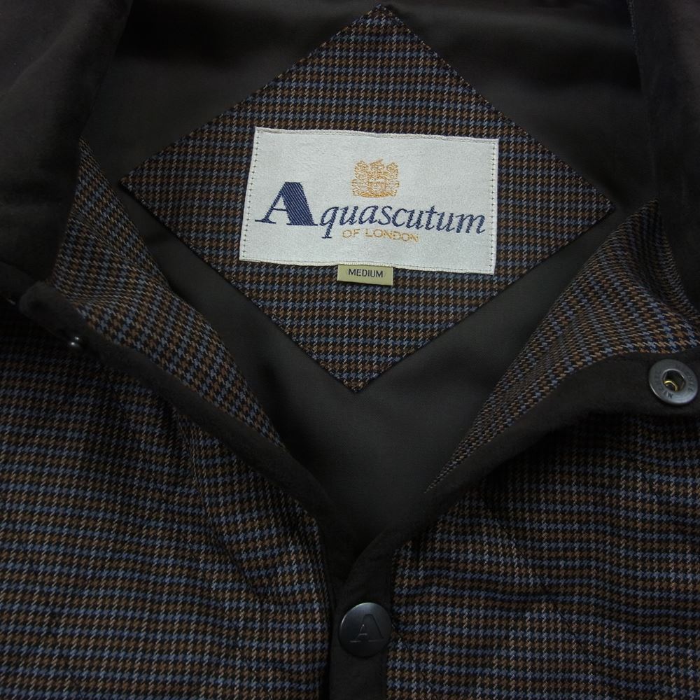 Aquascutum アクアスキュータム 6004724 キルティング コート ジャケット ブラウン系 M【中古】