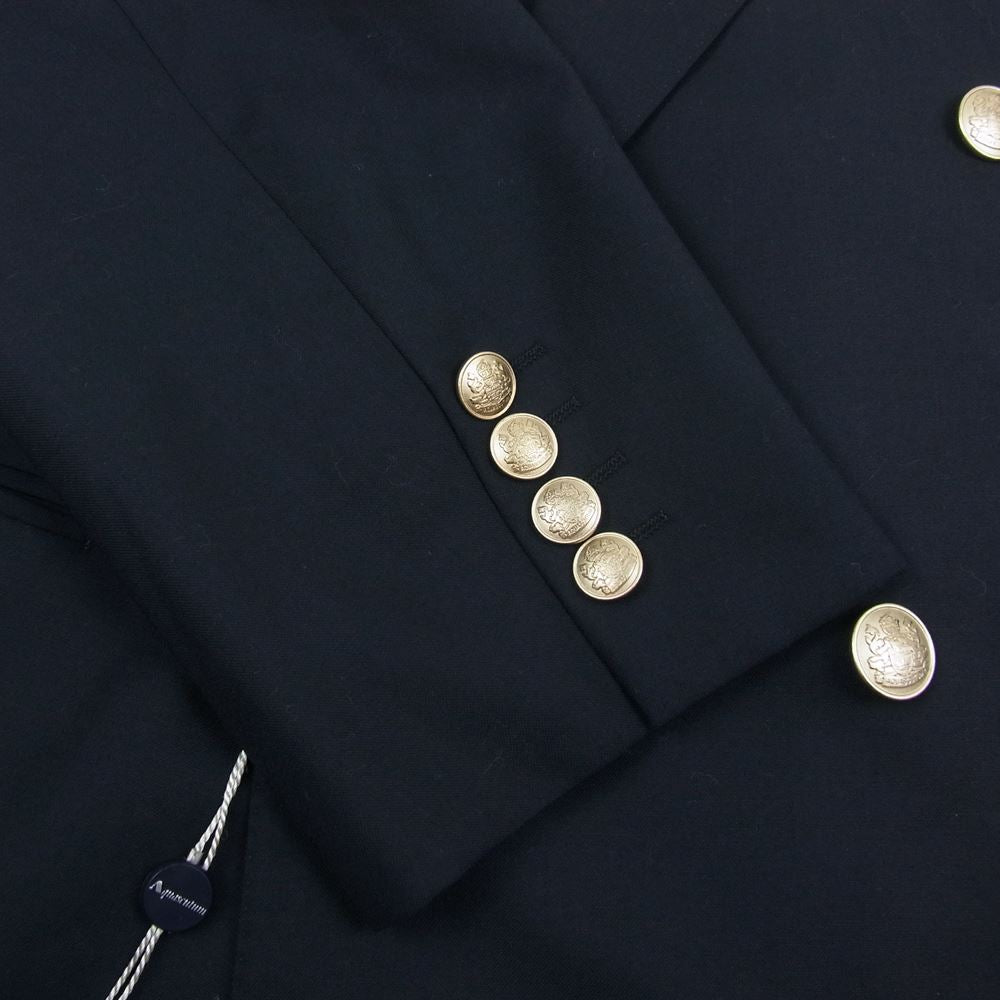 Aquascutum アクアスキュータム A9720201 ウール ダブル ジャケット 94AB4  ブラック系 94AB4【中古】
