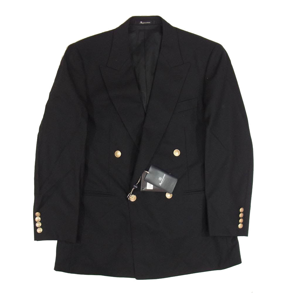 Aquascutum アクアスキュータム 6202200 ウール ダブル ジャケット 90A4 ネイビー系 90A4【極上美品】【中古】