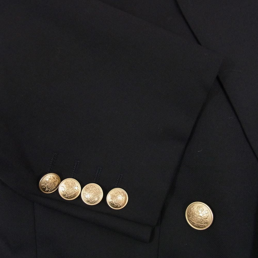 Aquascutum アクアスキュータム 6202200 ウール ダブル ジャケット 90A4 ネイビー系 90A4【極上美品】【中古】