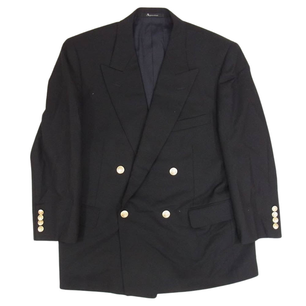 Aquascutum アクアスキュータム 7006120 カシミヤ混 ダブル ジャケット 96BB3 ネイビー系【中古】