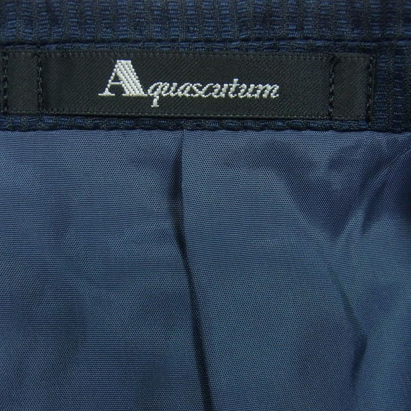 Aquascutum アクアスキュータム A9724350 コットン リネン ジャケット 94AB4 日本製 ネイビー系 39 AB4【極上美品】【中古】