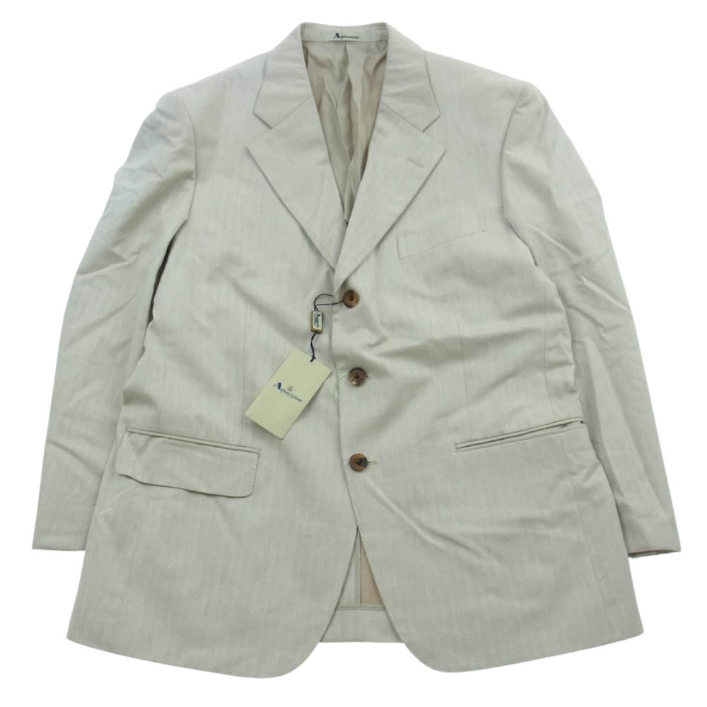 Aquascutum アクアスキュータム 6681070 コットン ジャケット スラックス セットアップ ベージュ 94AB4 ベージュ系【中古】