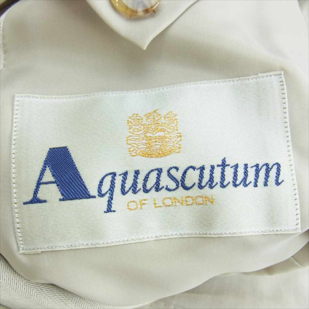 Aquascutum アクアスキュータム 6681070 コットン ジャケット スラックス セットアップ ベージュ 94AB4 ベージュ系【中古】