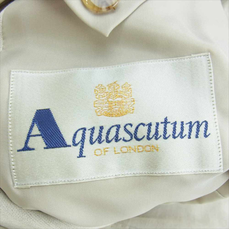 Aquascutum アクアスキュータム 6681070 コットン ジャケット スラックス セットアップ ベージュ 94AB4 ベージュ系【中古】