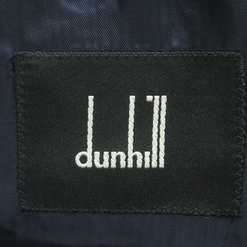 Dunhill ダンヒル ウール リネン混 テーラード ジャケット ネーム刺繍あり スペイン製 ネイビー系 L【中古】