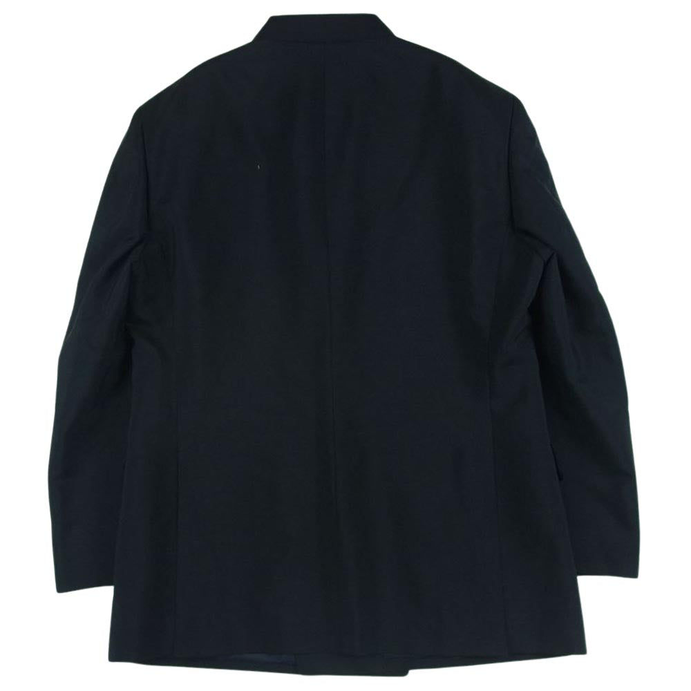 Aquascutum アクアスキュータム A9120301 モヘヤ混 ペイズリー 半裏仕様 ダブル ジャケット 94AB4 ダークネイビー系 39 AB4【極上美品】【中古】