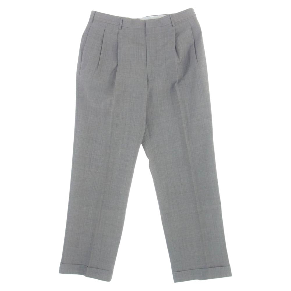 Aquascutum アクアスキュータム 6681202 ウール モヘヤ混 ダブル ジャケット スラックス セットアップ ブラウン 94AB4 グレー系【極上美品】【中古】