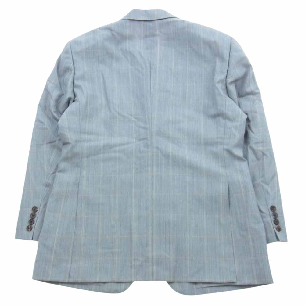 Aquascutum アクアスキュータム 6682016 ウール ジャケット スラックス セットアップ グレー チェック 94AB4 グレー系【極上美品】【中古】