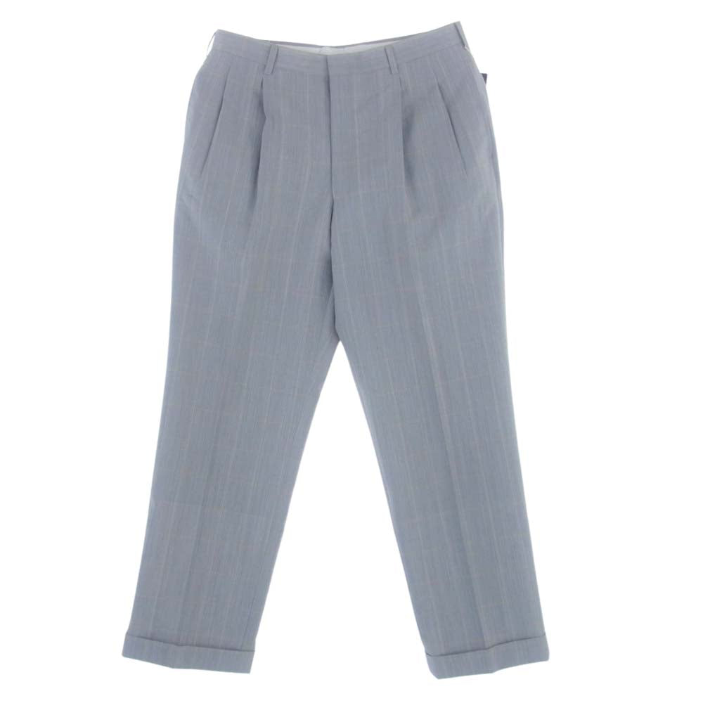 Aquascutum アクアスキュータム 6682016 ウール ジャケット スラックス セットアップ グレー チェック 94AB4 グレー系【極上美品】【中古】