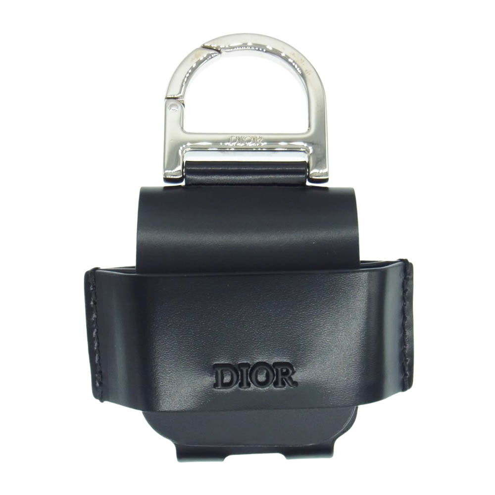 Dior ディオール AirPods エアーポッズ レザー ケース ブラック系【美品】【中古】