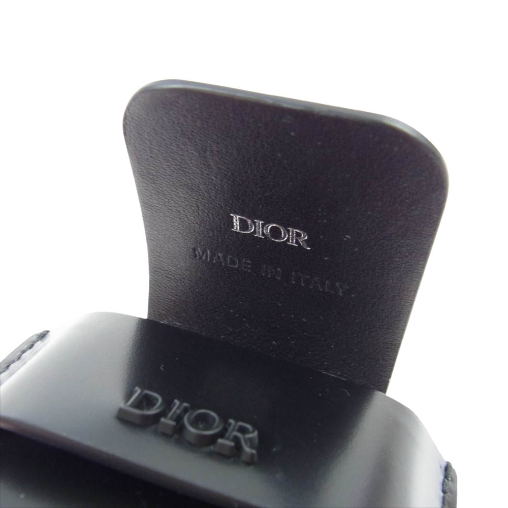 Dior ディオール AirPods エアーポッズ レザー ケース ブラック系【美品】【中古】