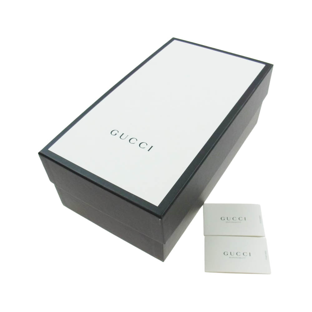 GUCCI グッチ 426219 ホースビット スリッポン レザー スリッパ ブラック系 6【中古】