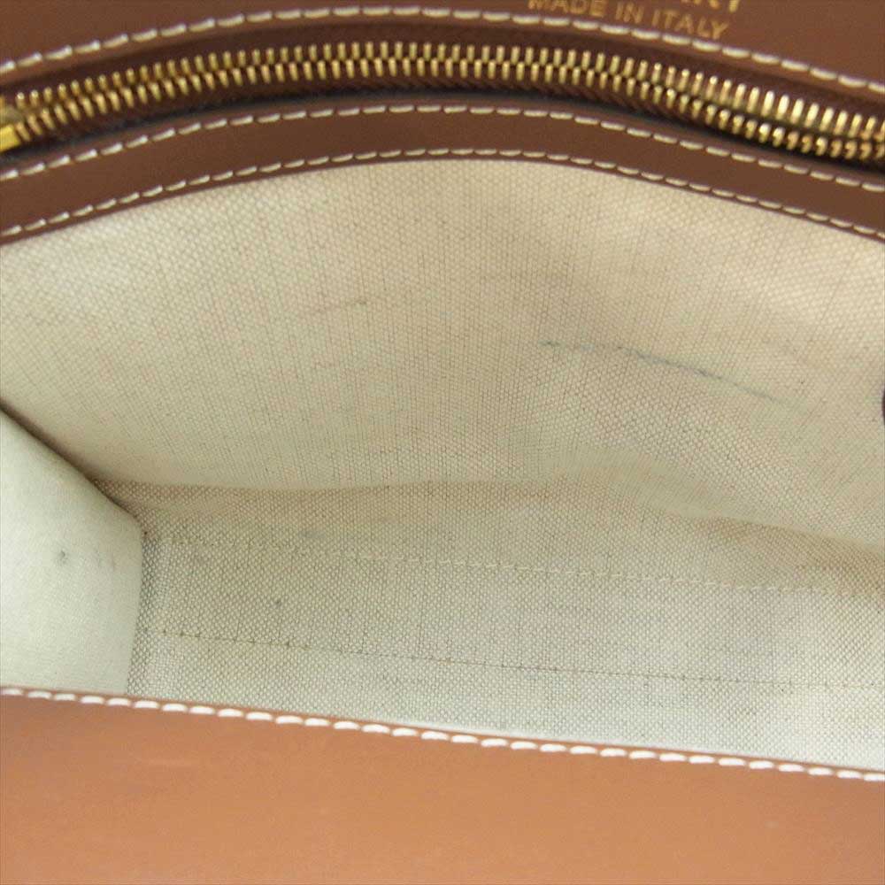 BURBERRY バーバリー Mini Two Tone Canvas & Leather Freya Bag ミニ ツートン バッグ ブラウン系 ベージュ系【中古】