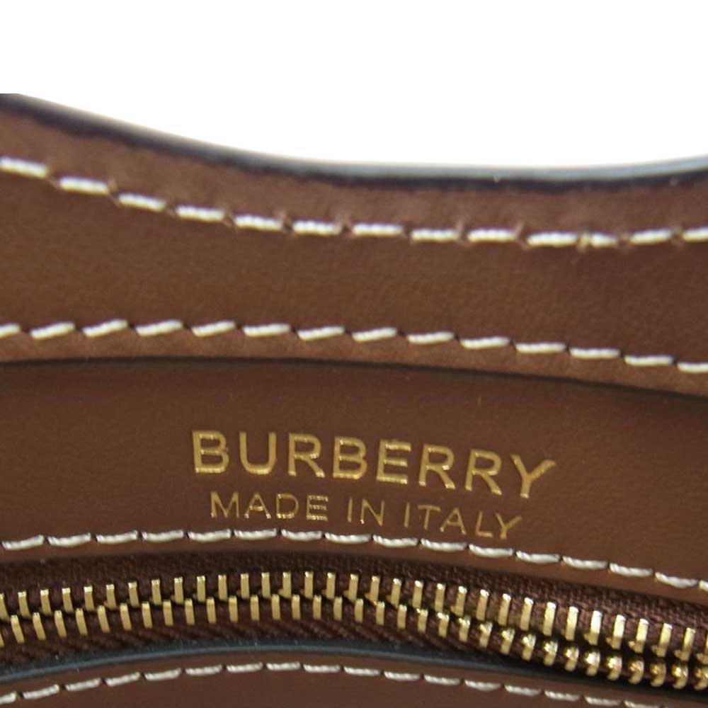 BURBERRY バーバリー Mini Two Tone Canvas & Leather Freya Bag ミニ ツートン バッグ ブラウン系 ベージュ系【中古】