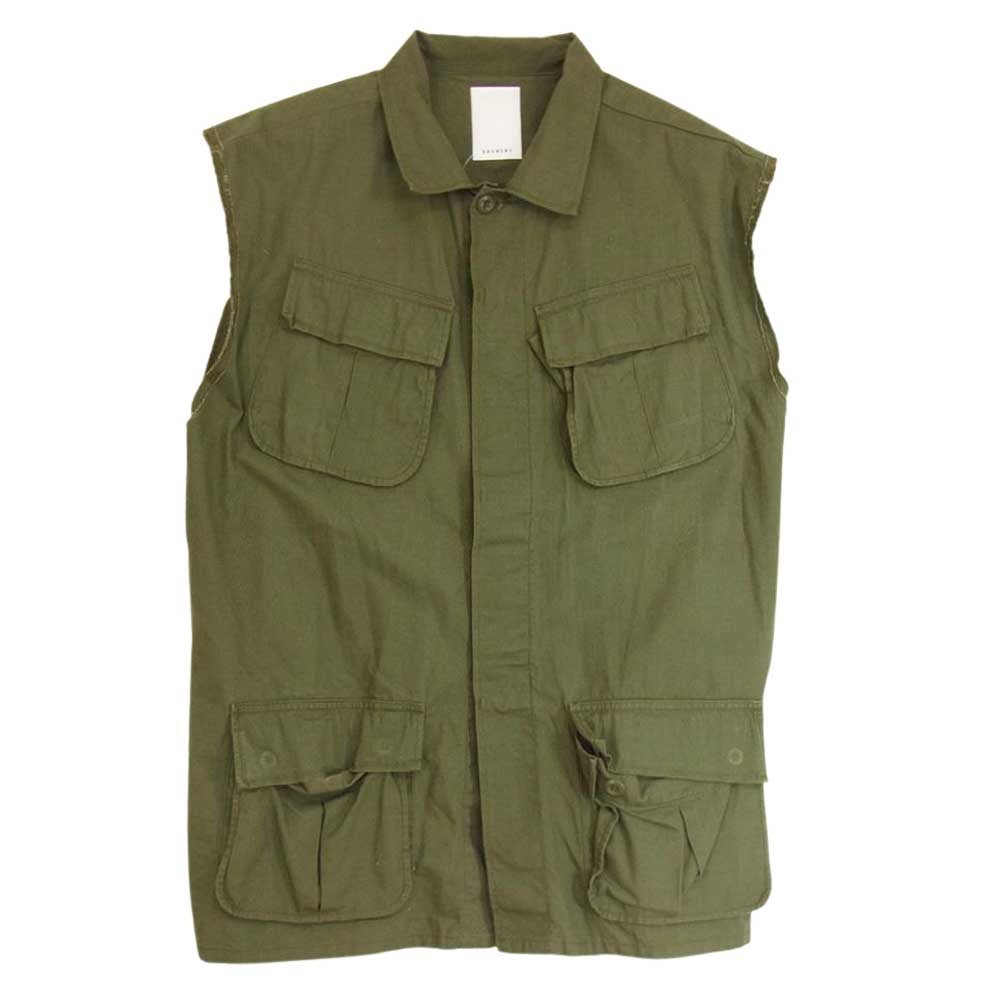 シーナリー  ミリタリー シャツ ベスト カーキ系 F【中古】