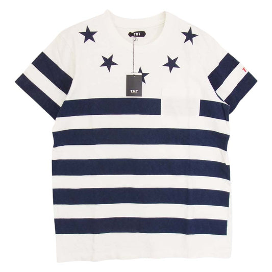 TMT ティーエムティー TCS-S1720 RAFI STAR BORDER 半袖 スター ボーダー Tシャツ ネイビー系 M【極上美品】【中古】