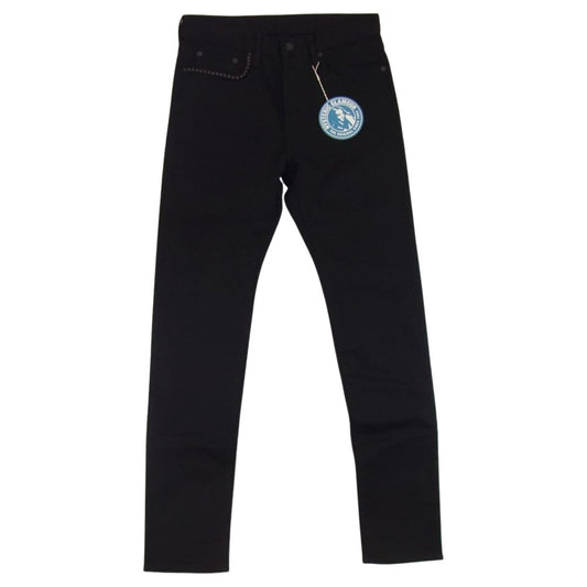 HYSTERIC GLAMOUR ヒステリックグラマー 02182AP19 スタッズ付き ストレッチ スリム ブラック デニム パンツ ブラック系 32【極上美品】【中古】