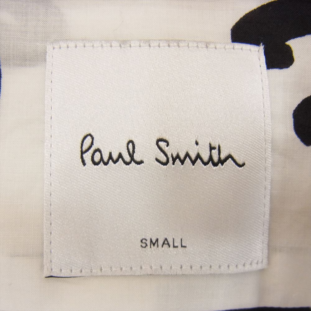 Paul Smith ポール・スミス Numbers ナンバープリント ナンバリング 総柄 長袖 シャツ ホワイト ホワイト系 S【中古】
