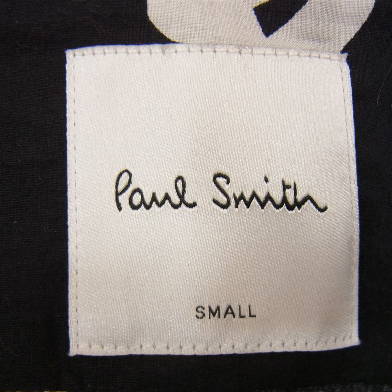Paul Smith ポール・スミス PF-WR-77044 Numbers ナンバープリント ナンバリング 総柄 長袖 シャツ ブラック ブラック系 S【中古】