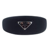 PRADA プラダ Re-Nylon トライアングルロゴプレート ナイロン カチューシャ ヘッドバンド ブラック ブラック系【極上美品】【中古】