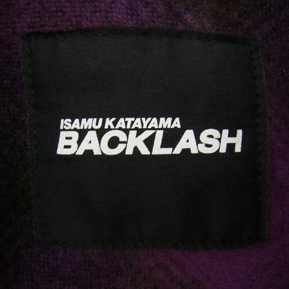ISAMUKATAYAMA BACKLASH イサムカタヤマバックラッシュ 46023 ウール ナイロン オンブレチェック シャツ パープル系 S【中古】