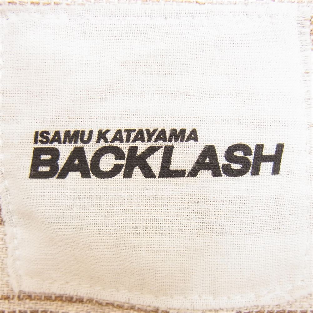 ISAMUKATAYAMA BACKLASH イサムカタヤマバックラッシュ 13940 リネン シルク ストライプ メキシカン パーカー ベージュ系 M【中古】