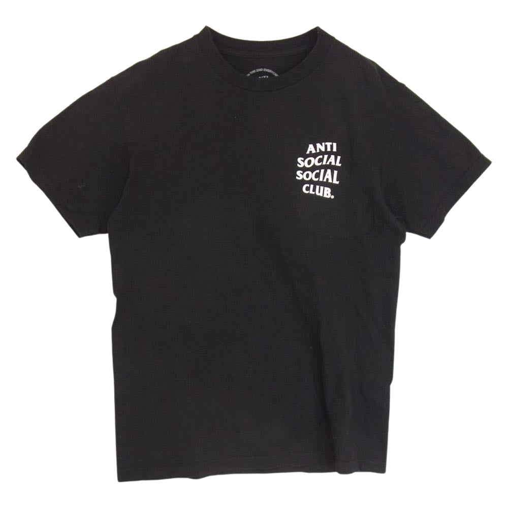アンチソーシャルソーシャルクラブ ロゴプリント クルーネック 半袖 Tシャツ ブラック系 M【中古】