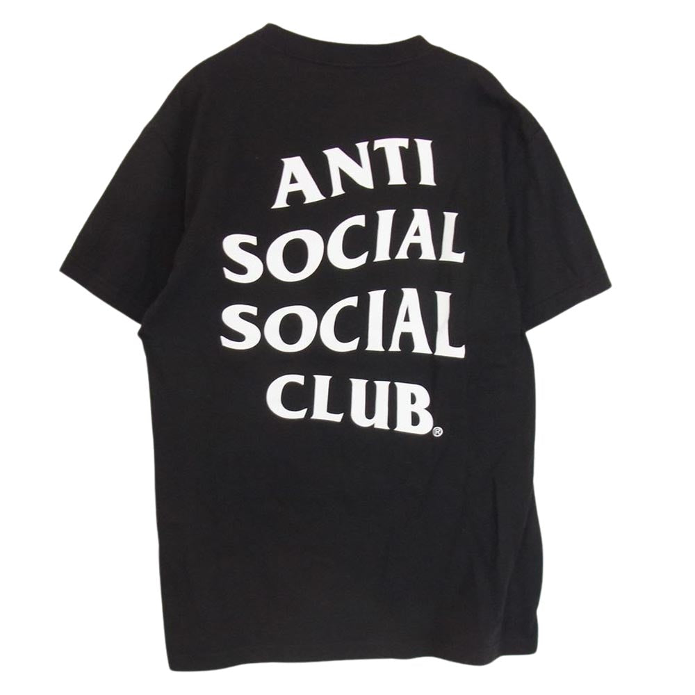 アンチソーシャルソーシャルクラブ ロゴプリント クルーネック 半袖 Tシャツ ブラック系 M【中古】