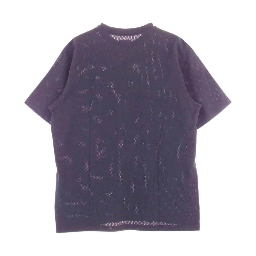 Supreme シュプリーム 20SS Cotton Mesh Gradient Logo S/S Top グラディエント メッシュ ロゴ 半袖Tシャツ ブラック系 M【中古】