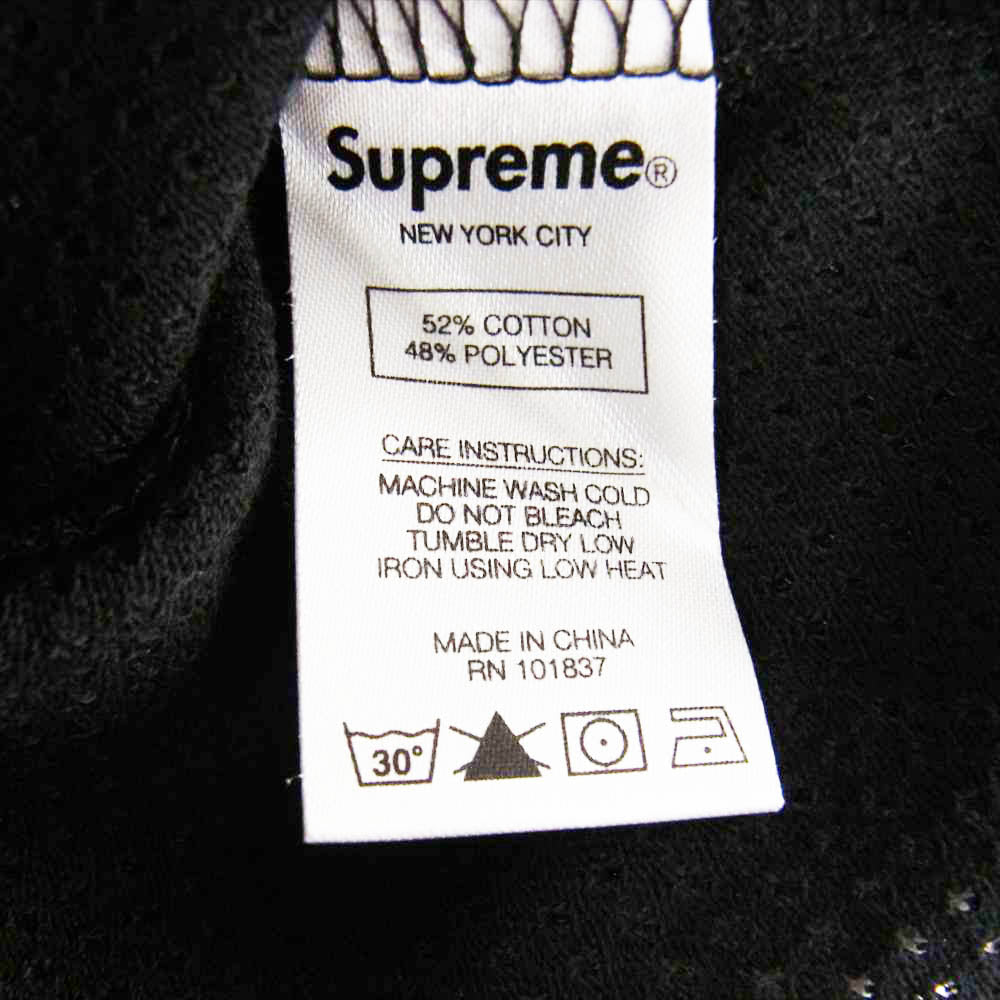 Supreme シュプリーム 20SS Cotton Mesh Gradient Logo S/S Top グラディエント メッシュ ロゴ 半袖Tシャツ ブラック系 M【中古】