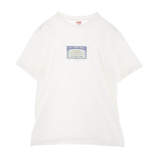 Supreme シュプリーム Social tee セキュリティカード ソーシャル プリント 半袖 Tシャツ ホワイト系 M【極上美品】【中古】