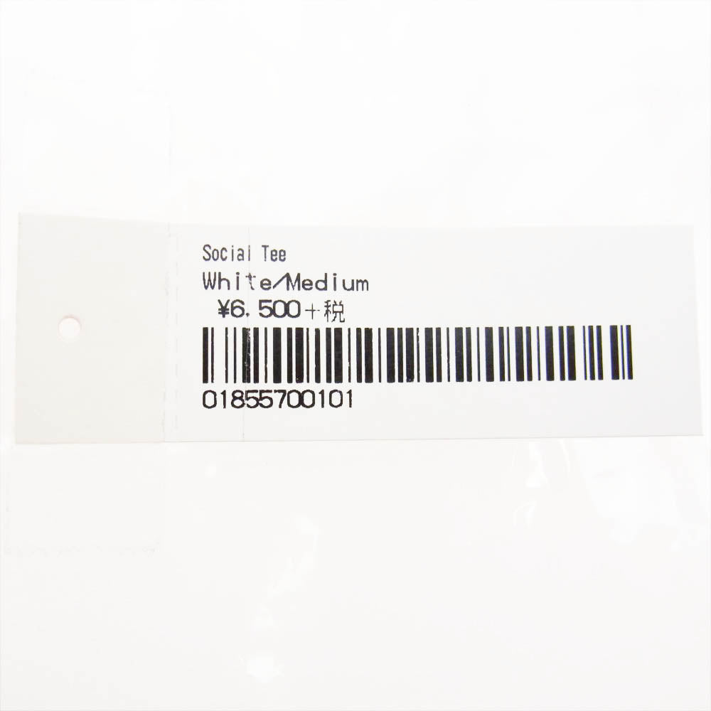 Supreme シュプリーム Social tee セキュリティカード ソーシャル プリント 半袖 Tシャツ ホワイト系 M【極上美品】【中古】