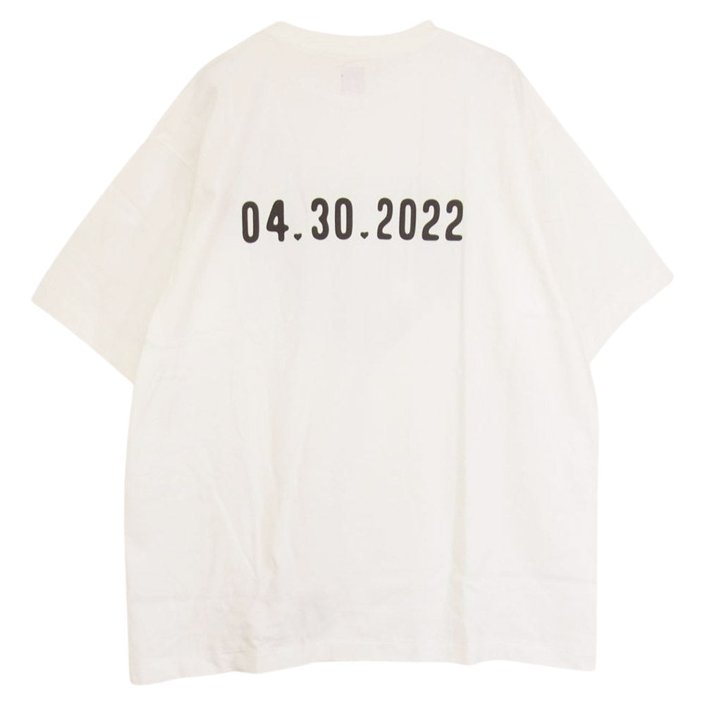 HUMAN MADE ヒューマンメイド DAILY S/S T-SHIRT 2022 0430 ハートロゴ デイリー クルーネック 半袖 Tシャツ ホワイト系 XL【極上美品】【中古】
