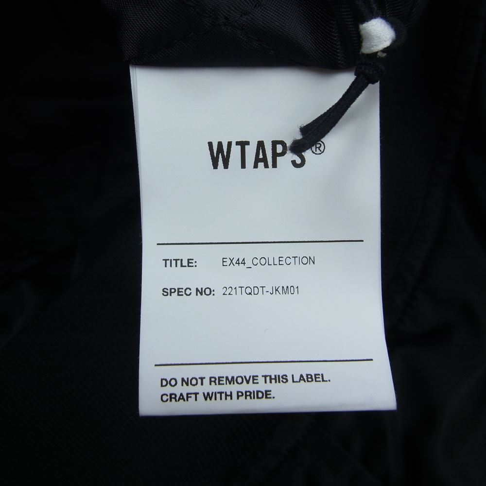 WTAPS ダブルタップス 22SS 221TQDT-JKM01 TEAM / JACKET / NYLON . TWILL . TEXTILE クロスボーン ナイロンツイル テキスタイル チーム ジャケット ブルゾン ブラック系 3【美品】【中古】