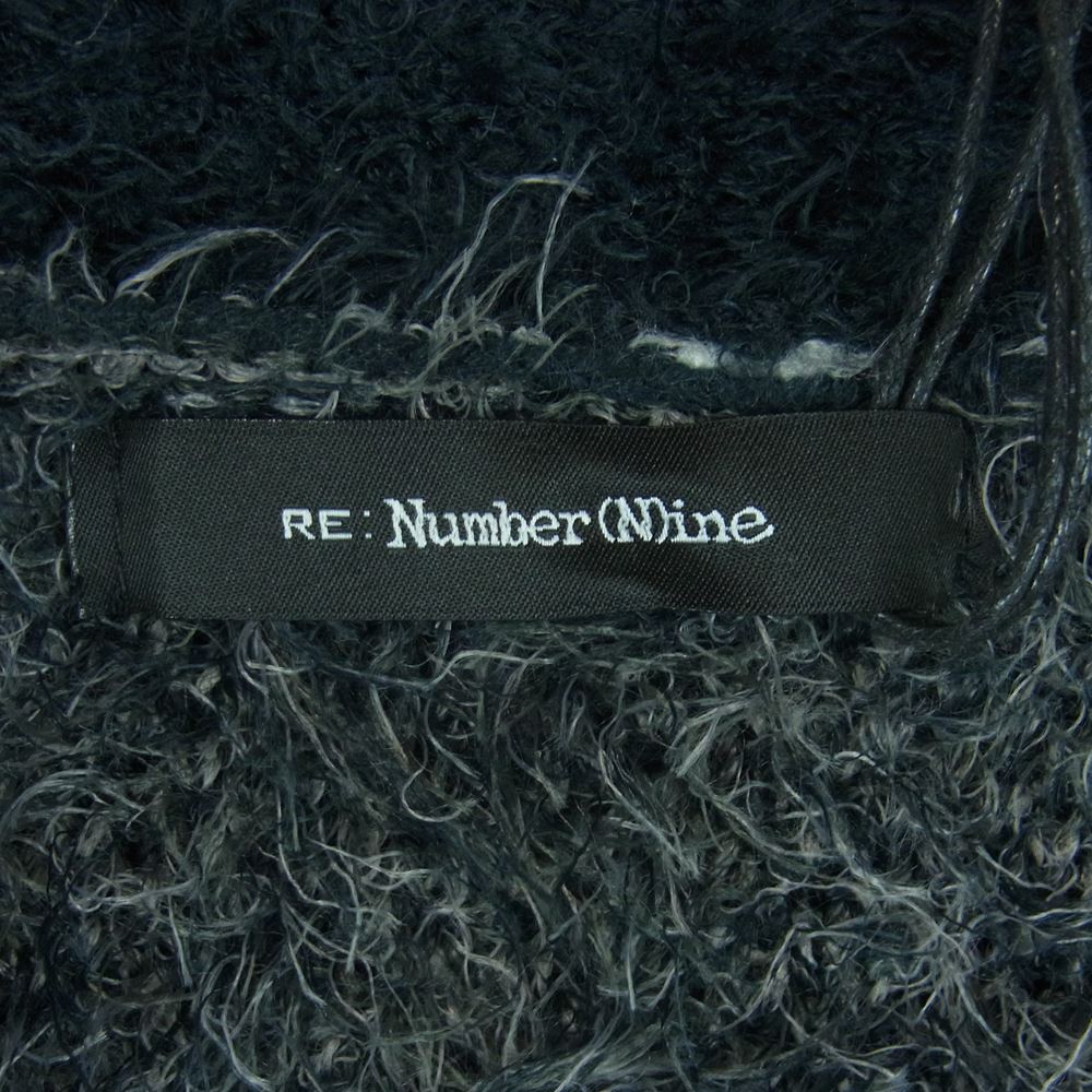 NUMBER(N)INE ナンバーナイン NMBcd613 RE Number (N)ine FEATHERY YARN ARGYLE JACQYARD KNIT CARDIGAN フェザーヤーン アーガイル ニット カーディガン ダークグレー系 2【極上美品】【中古】