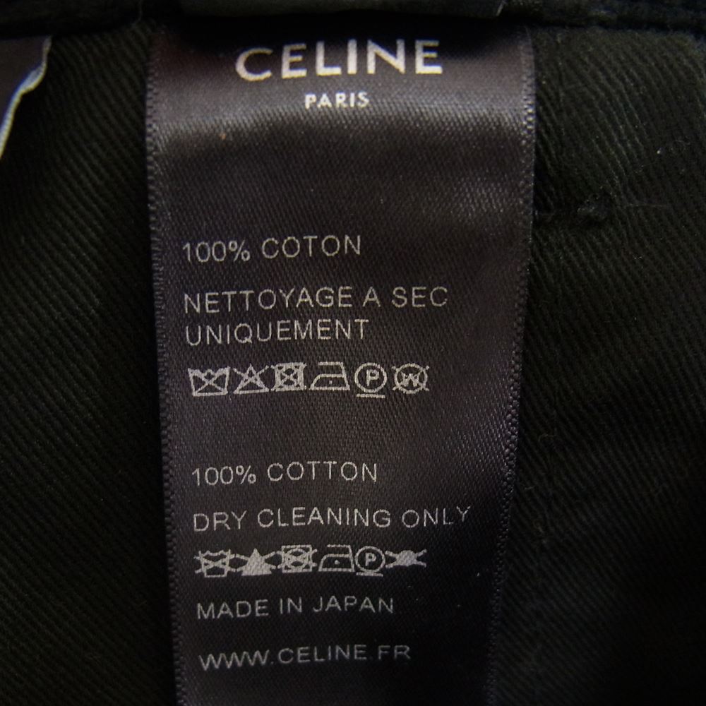 CELINE セリーヌ 20AW 2N344075K セリーヌジャパンタグ Dylan ディラン ベルベット フレアパンツ ブラック系 31【中古】