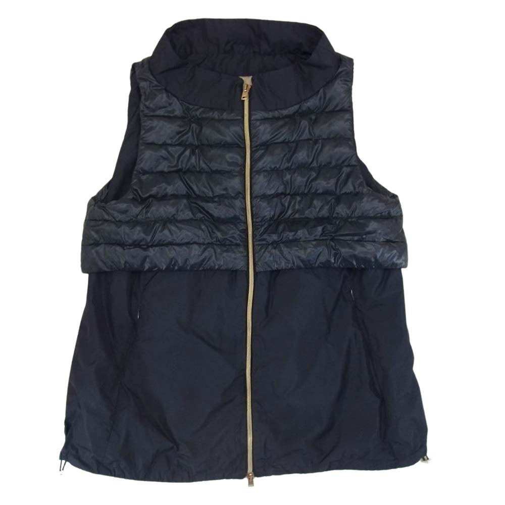 Herno ヘルノ PI016D-12125-9200 ナイロン切替 ダウンベスト ネイビー系 44【中古】