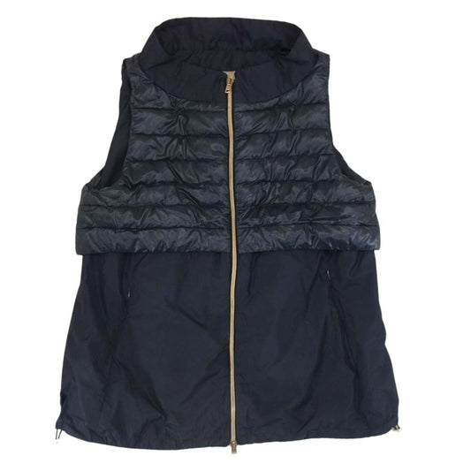 Herno ヘルノ PI016D-12125-9200 ナイロン切替 ダウンベスト ネイビー系 44【中古】