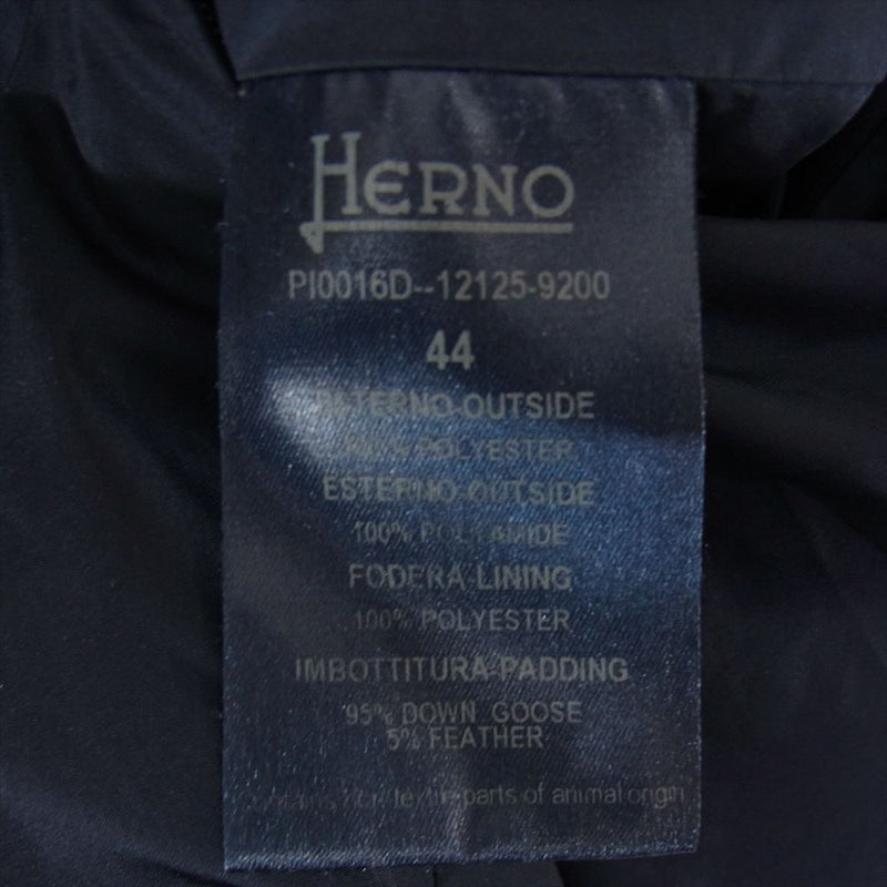 Herno ヘルノ PI016D-12125-9200 ナイロン切替 ダウンベスト ネイビー系 44【中古】
