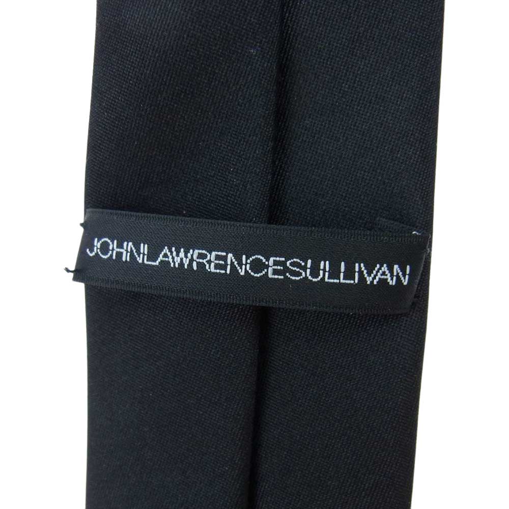 JOHN LAWRENCE SULLIVAN ジョンローレンスサリバン JLS-06-10 SILK TWILL NEC? TIE シルク100％ シルクサテン ネクタイ ナロータイ ブラック系【中古】