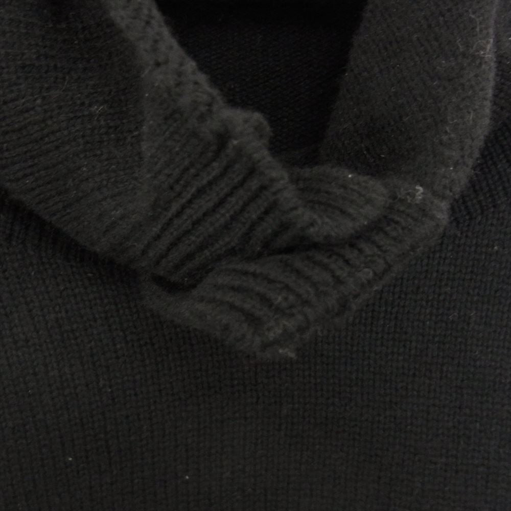 Yohji Yamamoto POUR HOMME ヨウジヤマモトプールオム 21AW HX-K16-181 花柄タートルあき 長袖 フラワー ボタンネック ニット ブラック系 3【中古】