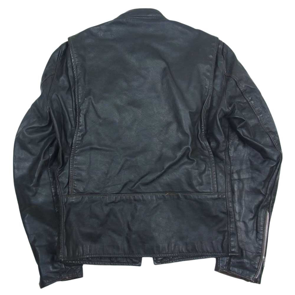 ブルックス 【訳難有】Vintage Single Leather Jacket ヴィンテージ シングル レザー ライダース ジャケット ブラック系【中古】