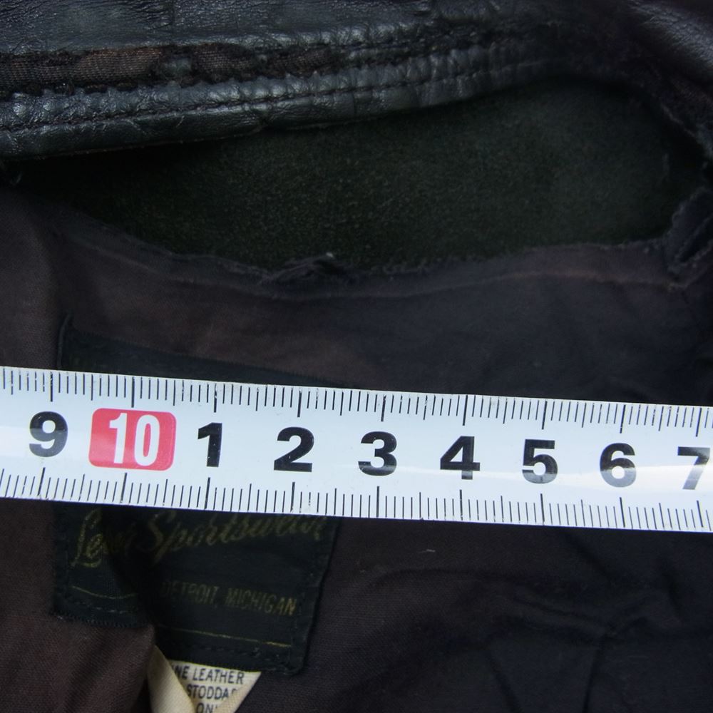 ブルックス 【訳難有】Vintage Single Leather Jacket ヴィンテージ シングル レザー ライダース ジャケット ブラック系【中古】
